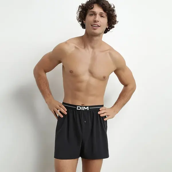 DIM ICONS LOOSE BOXER - Men's loose boxer shorts - black