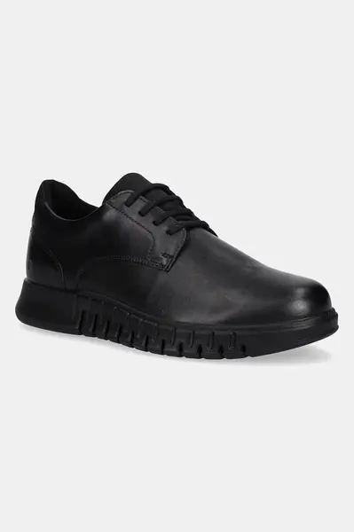 Kožené polobotky Ecco Gruuv Studio Derby pánské, černá barva, 512314-51052