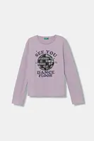 Dětské bavlněné tričko s dlouhým rukávem United Colors of Benetton