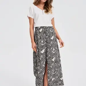 Marisse Black Viscose Skirt