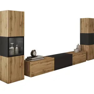 MID.YOU OBÝVACÍ STĚNA černá, dub wotan