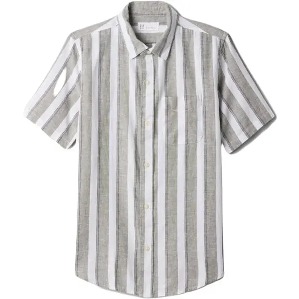 GAP V-SS LINEN Chlapecká košile, světle zelená, velikost