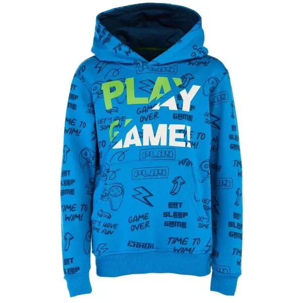 Lewro ZAREL Chlapecká mikina přes hlavu, modrá, velikost 116-122