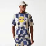 New Era LA LAKERS NBA ALL OVER PRINT Pánské triko, tmavě modrá, velikost