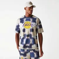New Era LA LAKERS NBA ALL OVER PRINT Pánské triko, tmavě modrá, velikost