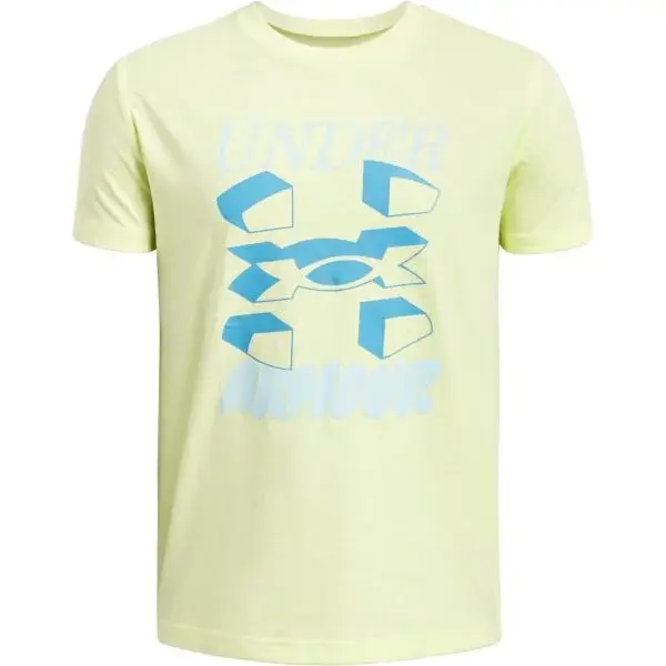 Under Armour SPLIT BIG LOGO Chlapecké tričko, žlutá, velikost S