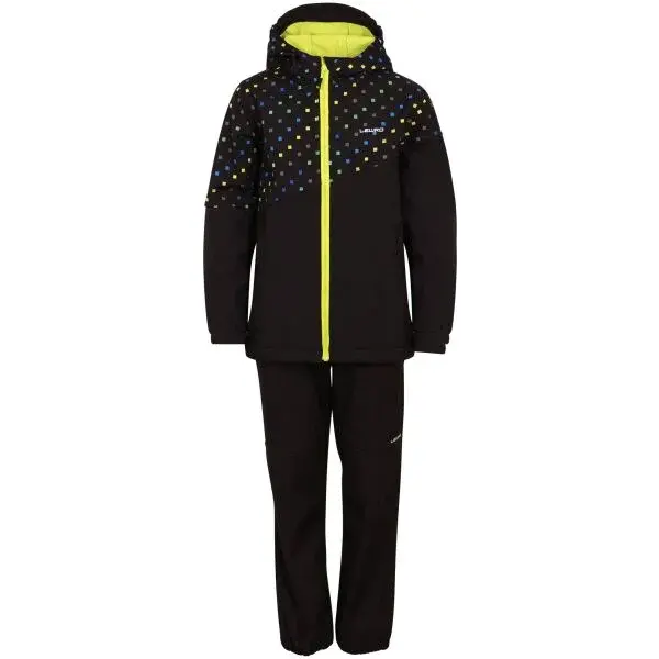 Lewro WISDOM Dětský softshellový set, černá, velikost 164-170