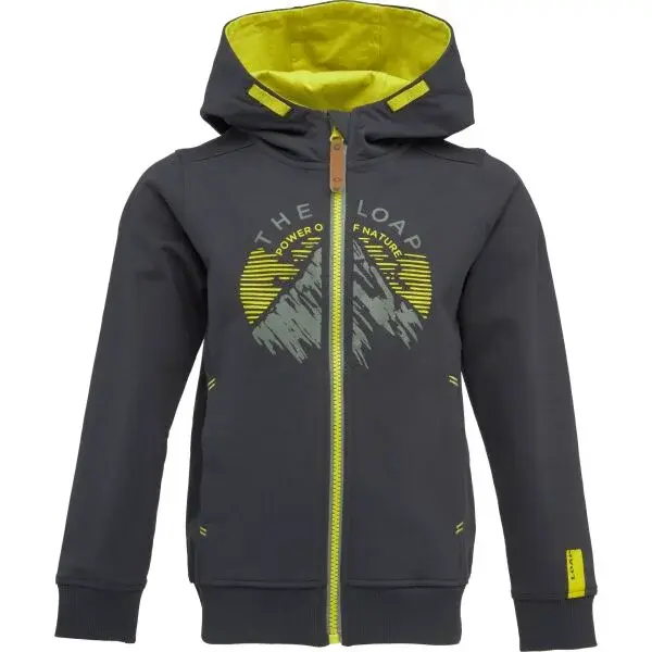 LOAP DORTEL Chlapecká mikina, tmavě šedá, velikost 112-116