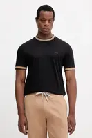 Bavlněné tričko BOSS H-Tessler 200 pánské, černá barva, 50543858