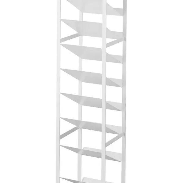 Stojan na láhve s deskou Yamazaki Tower 8 bílá barva