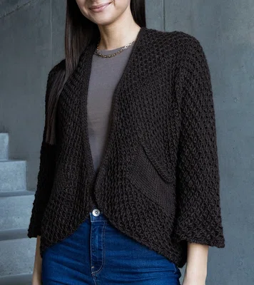 Gemre Brown Nira Wrap Cardigan