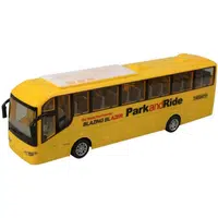 Autobus na diaľkové ovládanie 4 kanály, so svetlom - žltý