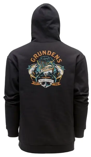 Grundéns mikina displacement dwr hoodie tuna tattoo black - l