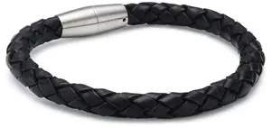 Boccia Titanium Kožený prepletený náramok 0347-01 19 cm