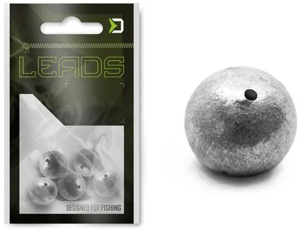 Delphin priebežné olovo leads gulička s otvorom - 3 g 10 ks