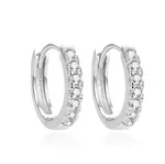 Beneto Pôvabné strieborné náušnice so zirkónmi AGUC1664