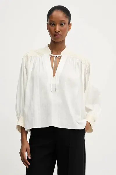 Bavlnená blúzka BOSS Orange C_Brodes