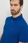 Polo tričko Tommy Hilfiger pánske, tmavomodrá farba, vzorované, MW0MW17770