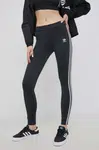Legíny adidas Originals Adicolor HF7536-BLACK, dámske, čierna farba, s nášivkou