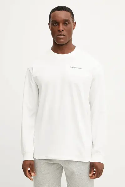 Bavlnené tričko s dlhým rukávom Peak Performance