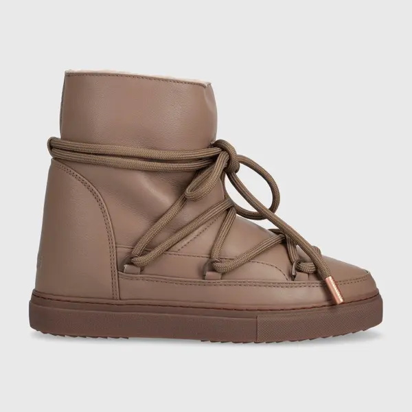 Kožené snehule Inuikii Full Leather Wedge hnedá farba, 75203-087