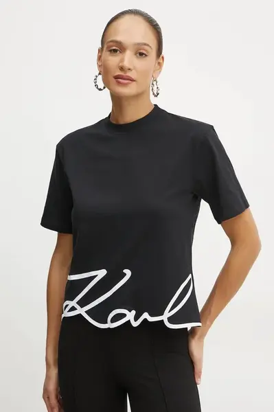 Bavlnené tričko Karl Lagerfeld KARL SIGNATURE