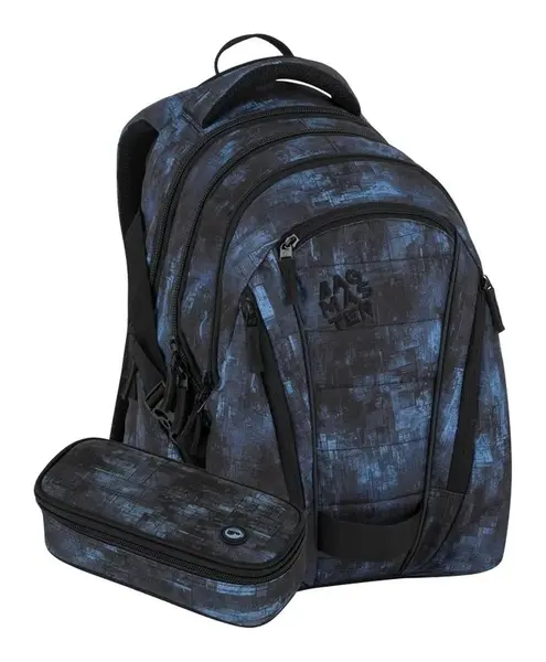 Školský set Bagmaster BAG 25 B Set Black-Blue