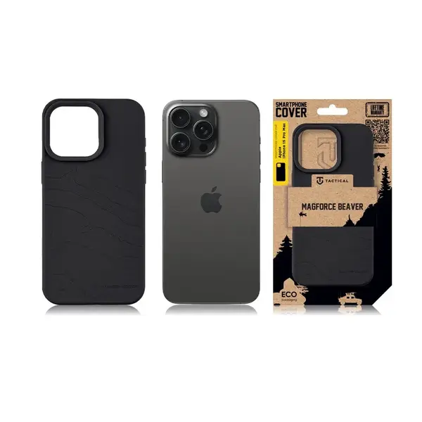 Zadní kryt Tactical MagForce Beaver pro Apple iPhone 15 Pro Max, asphalt