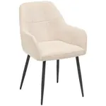 MID.YOU ŽIDLE S PODRUČKAMI, železo, tkaná látka, černá, béžová