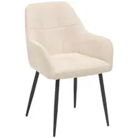 MID.YOU ŽIDLE S PODRUČKAMI, železo, tkaná látka, černá, béžová