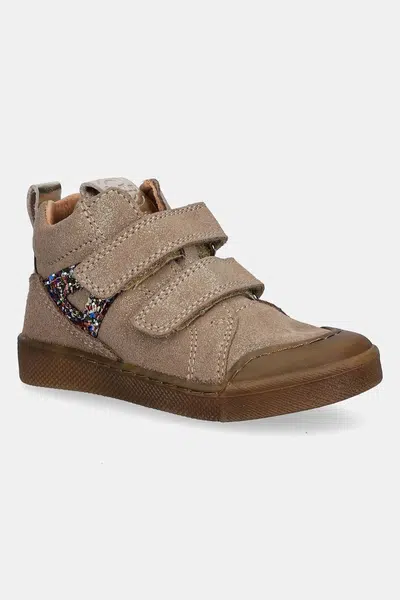 Detské semišové poltopánky Froddo ROSARIO HIGH-TOP fialová farba, G2110134