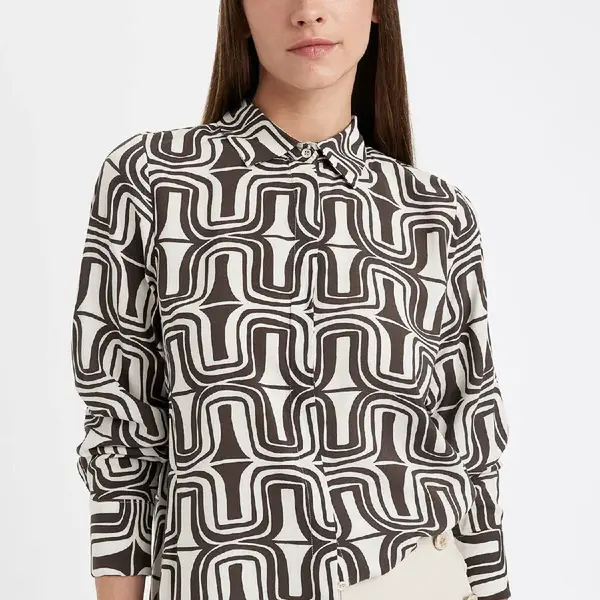 DEFACTO Regular Fit Patterned Long Sleeve Shirt