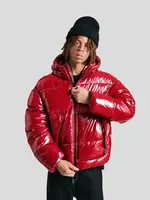 Bershka Zimná bunda  červená