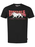 LONSDALE Tričko 'Ervan'  jasne červená / čierna / biela