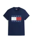 Tommy Jeans Tričko  námornícka modrá / červená / biela
