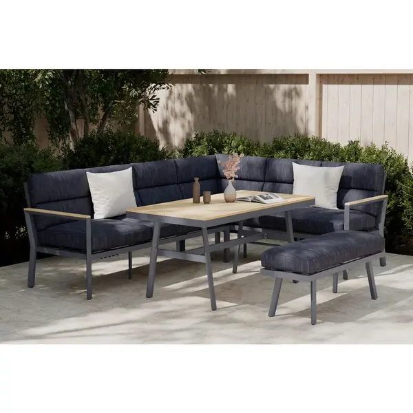 Ambia Garden ZAHRADNÍ JÍDELNÍ SET 4dílné, kov, plast, textil