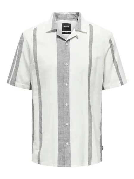Only & Sons Košeľa 'ONSCaiden'  sivá melírovaná / biela