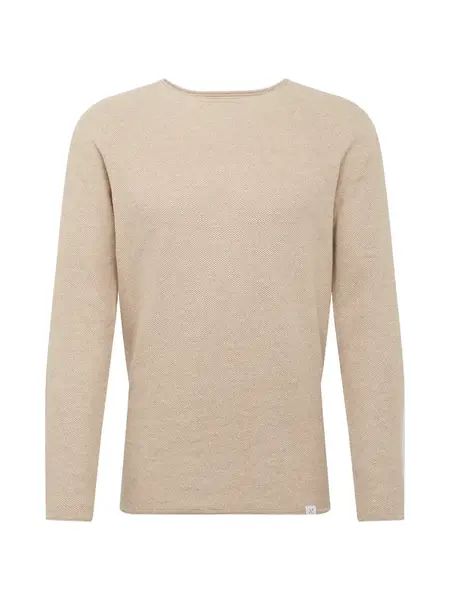 NOWADAYS Sveter 'Honeycomb'  tmelová / kapučíno / čierna