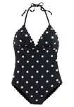 LASCANA Jednodielne plavky  čierna / biela