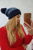 marka niezdefiniowana Milano fleecová čepice K203 denim+blue