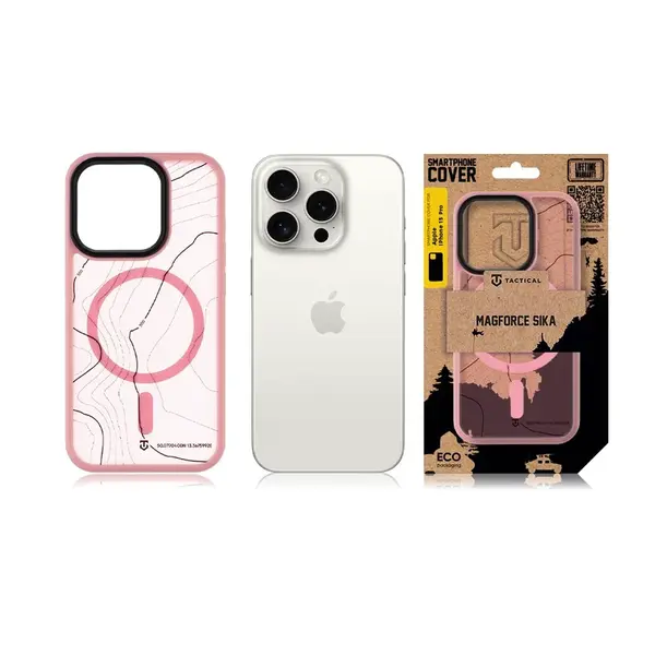 Zadní kryt Tactical MagForce Hyperstealth Sika pro Apple iPhone 15 Pro, pink panther