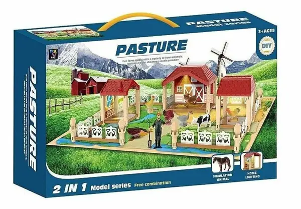 Stavebnice farma – Pasture 2v1 s figurkami zvířat