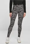 Dámské měkké legíny AOP blacknewpaisley