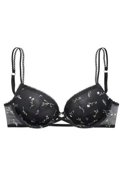 VIVANCE Podprsenka  pastelovo zelená / čierna / šedobiela