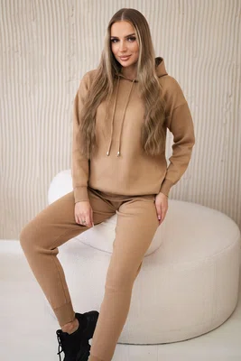 Sada svetrů Mikina + Kalhoty camel