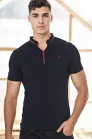T8571 DEWBERRY ZIP ZIP ZIP PÁNSKÉ TRIČKO - TMAVĚ MODRÁ - 2