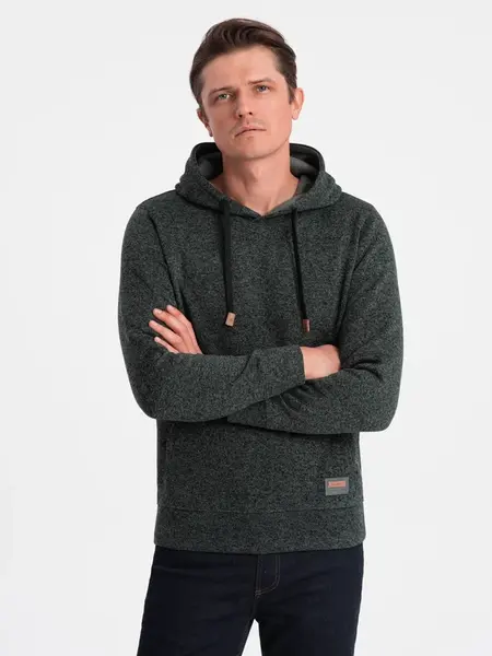 Ombre Men's non-stretch kangaroo hooded sweatshirt