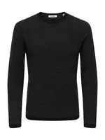 Only & Sons Sveter 'ONSERIC'  čierna melírovaná