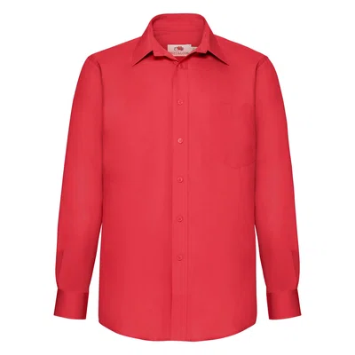 FRUIT OF THE LOOM F14•SHORT SLEEVE POPLIN SHIRT