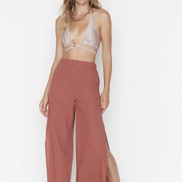 Dámské kalhoty Trendyol Linen